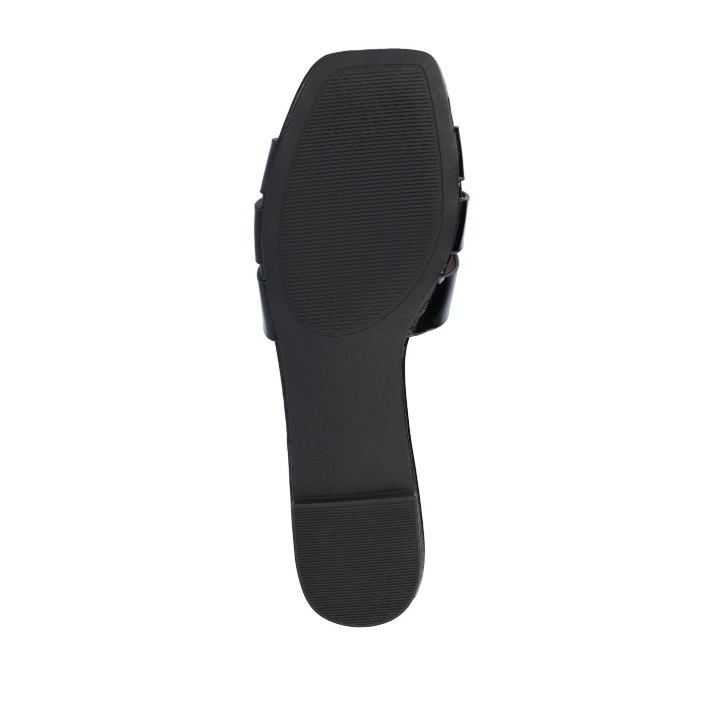 Journee ARRINA SLIDE SANDALS IN BASIC PATENT - Black Patent