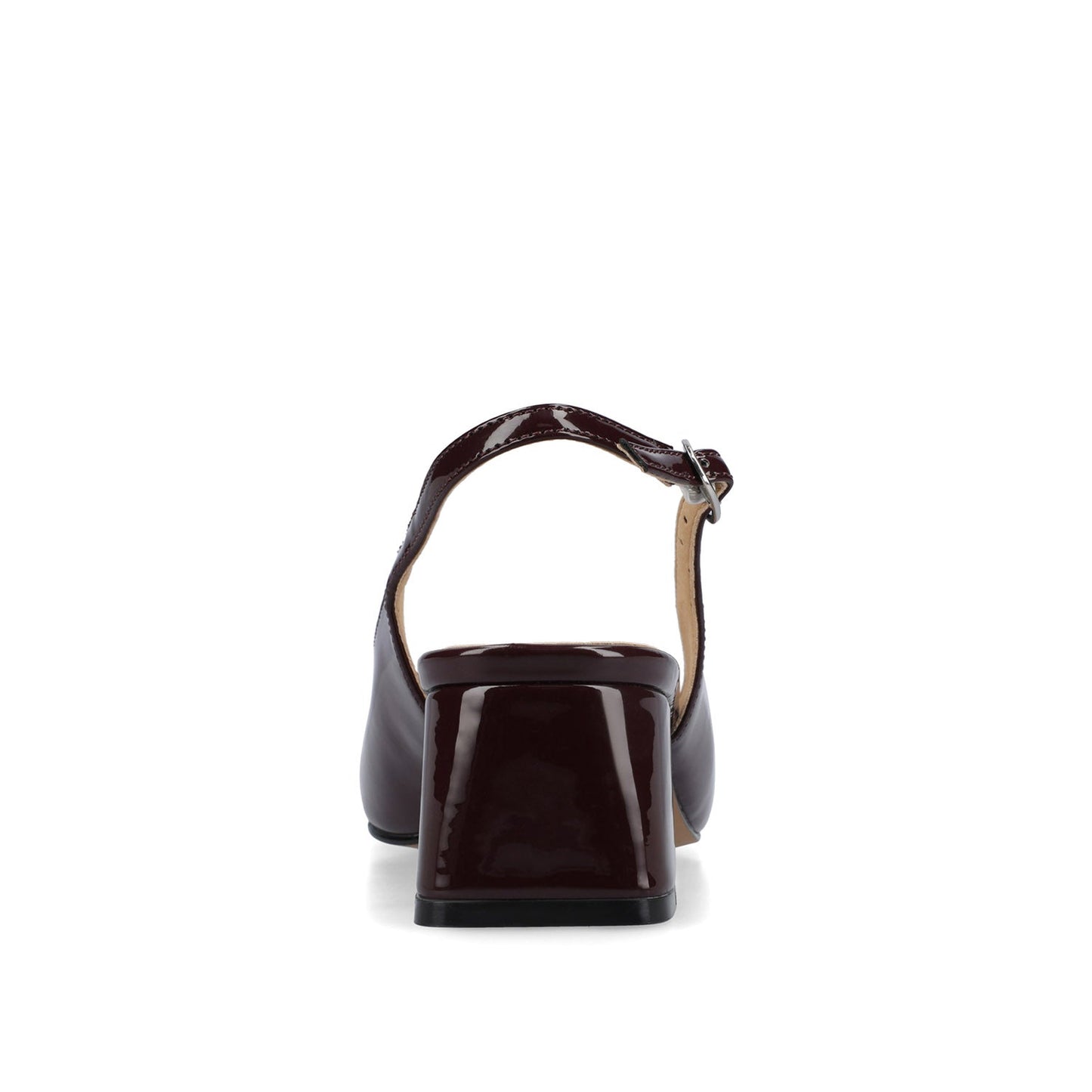 Journee EVERLEE SLINGBACK PUMP HEELS IN VEGAN LEATHER - Oxblood Nubuck