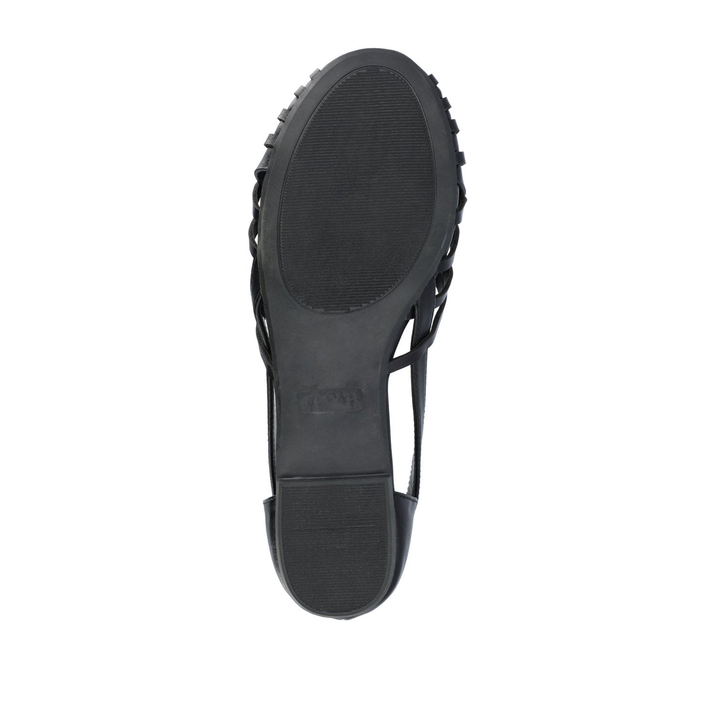 Journee EKKO WOVEN FLATS IN VEGAN LEATHER - Black PU