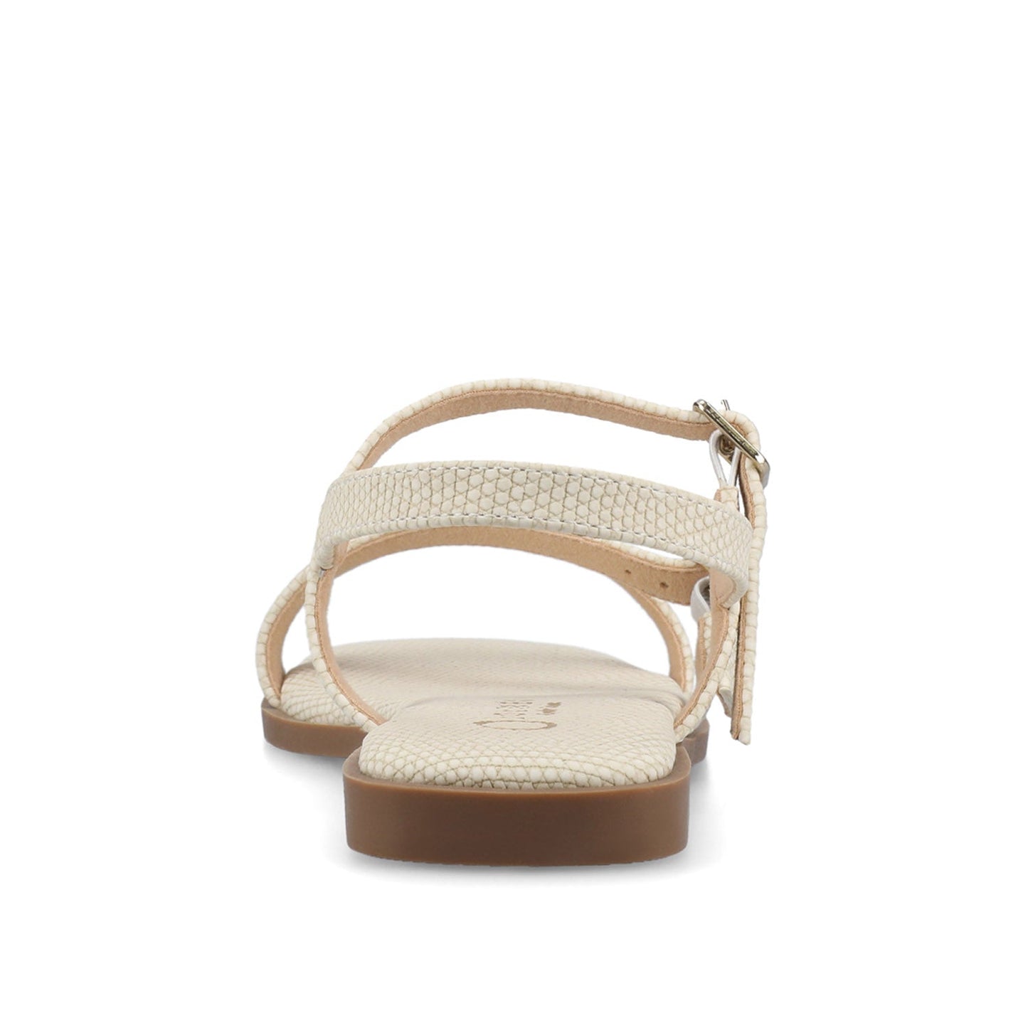 Journee BRIANNA ANKLE STRAP SANDALS - Bone Lizard
