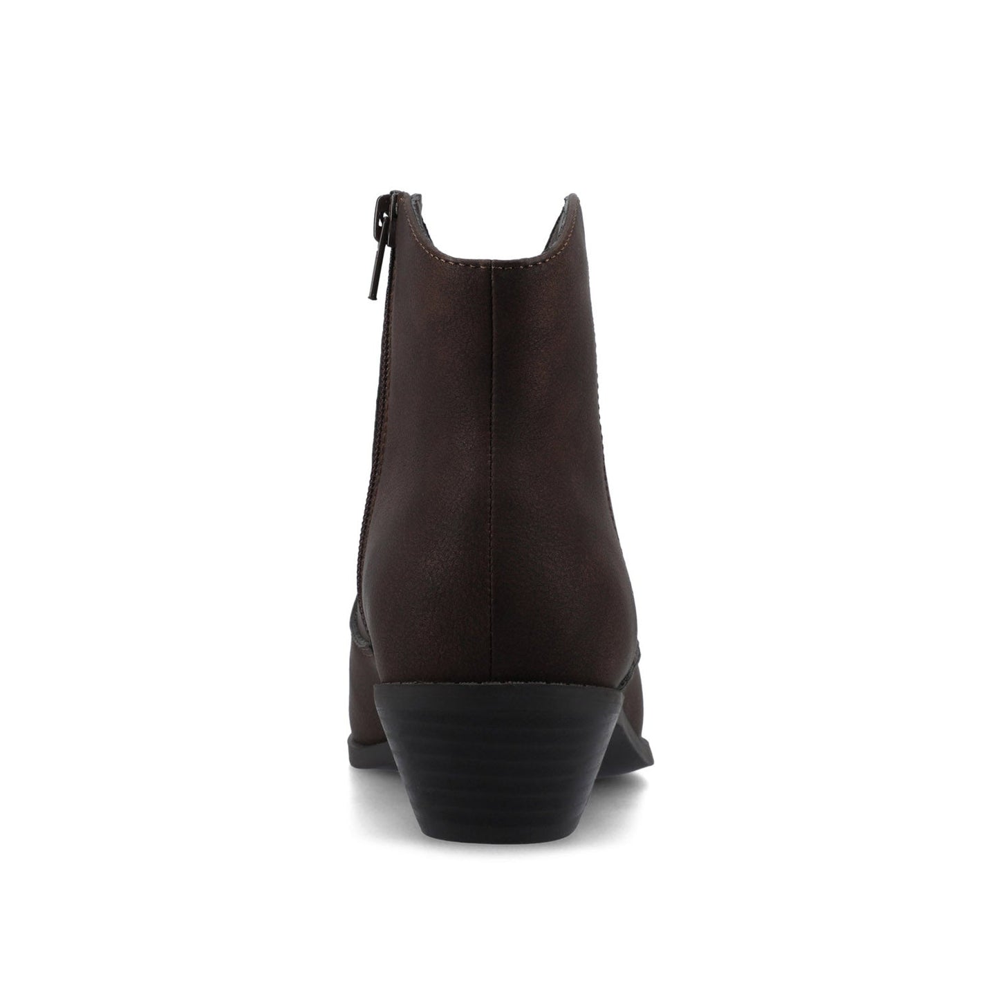 Journee TALIAH WESTERN ANKLE BOOTIES IN WIDE - Vintage Brown