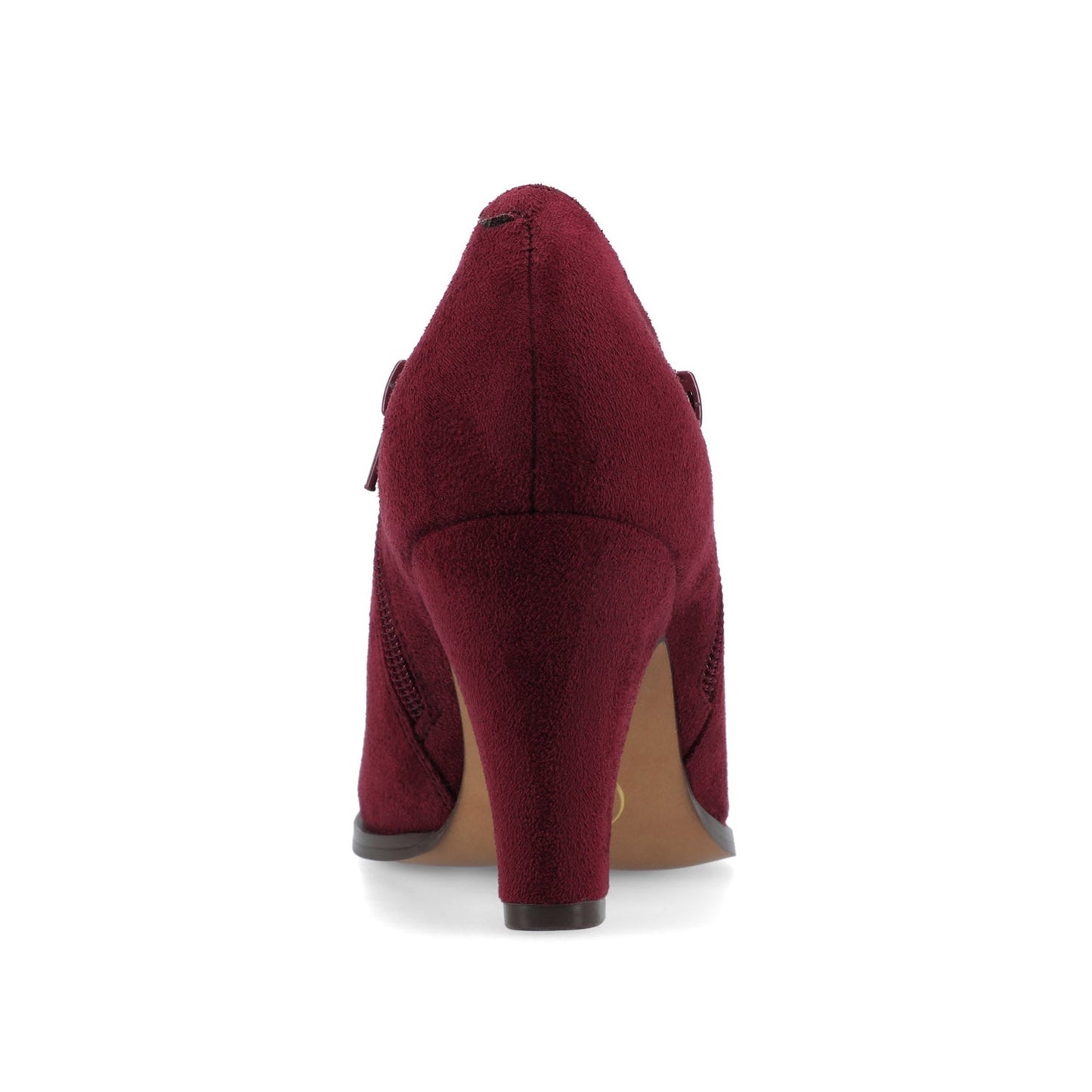 Journee SANZI ZIP-UP BOOTIES IN WIDE - Oxblood Suede