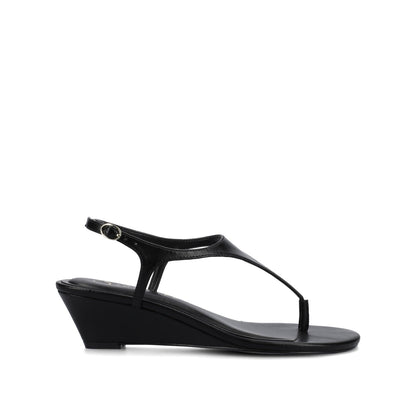Journee KATHRYN WEDGE SANDALS - Black
