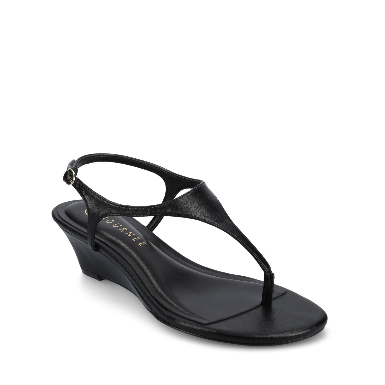 Journee KATHRYN WEDGE SANDALS - Black