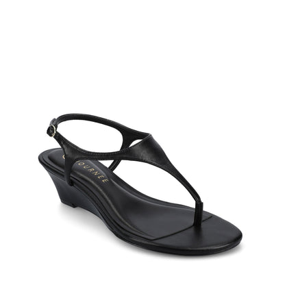 Journee KATHRYN WEDGE SANDALS - Black