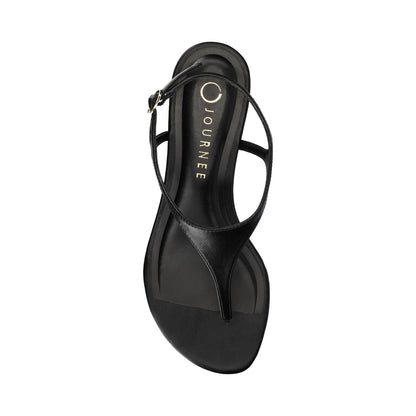 Journee KATHRYN WEDGE SANDALS - Black