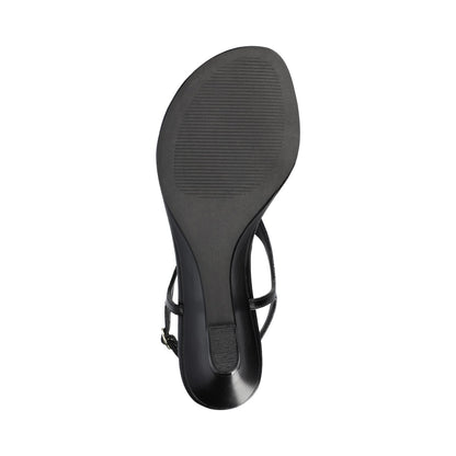 Journee KATHRYN WEDGE SANDALS - Black