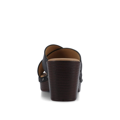 Journee SILVANA CLOG SANDALS - Black