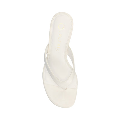 Journee DANIELLE FLIP FLOP SANDALS - White