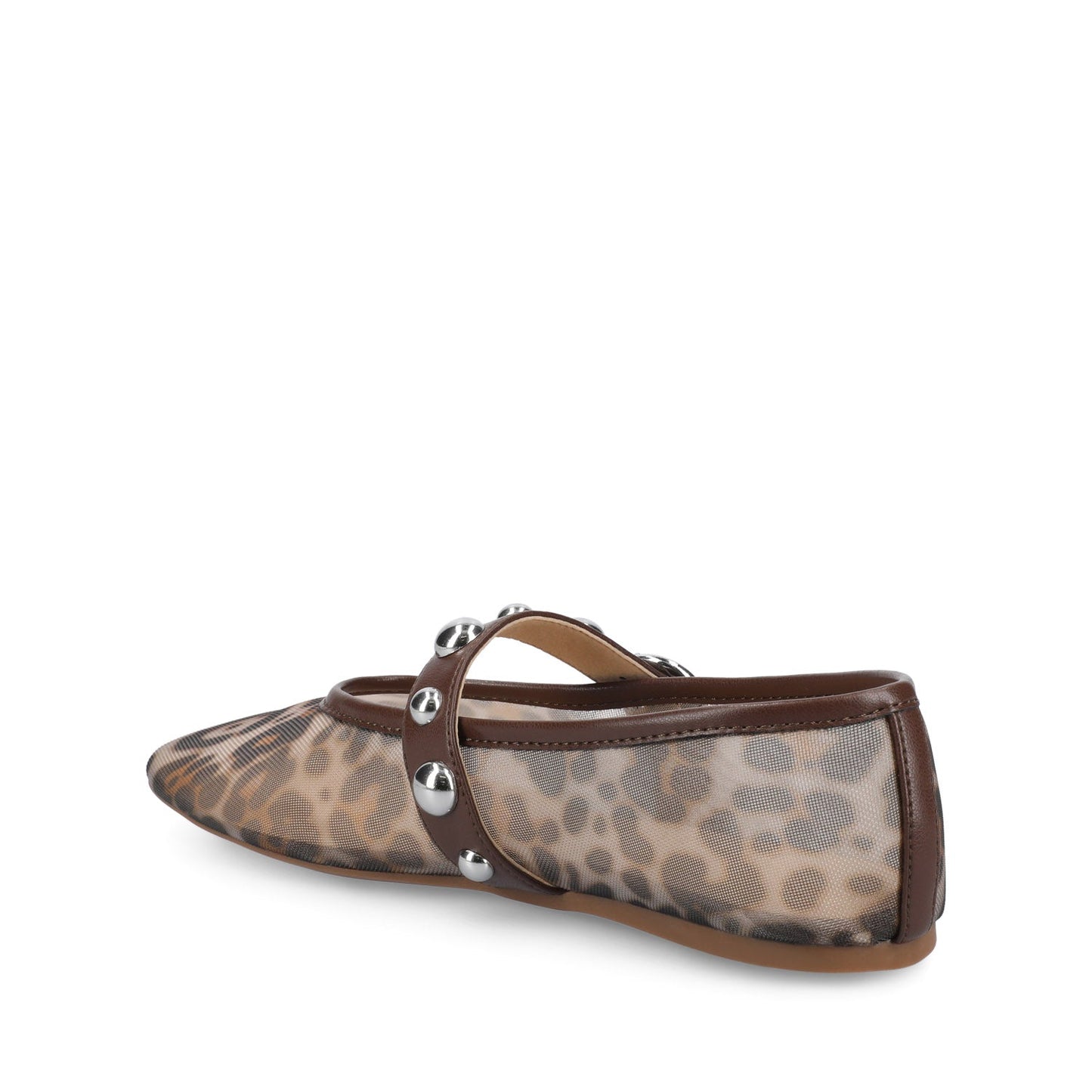 Journee NAVEAH BALLET FLATS - Snow Leopard Mesh
