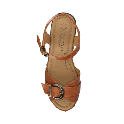 Journee SISILIA CLOG SANDALS - Cognac
