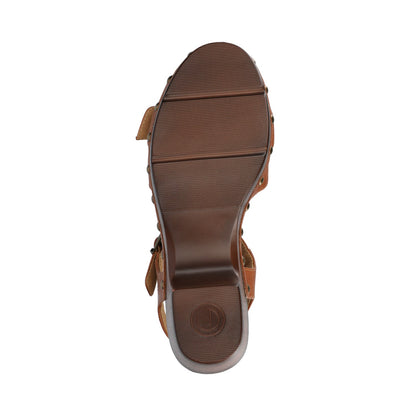 Journee SISILIA CLOG SANDALS - Cognac