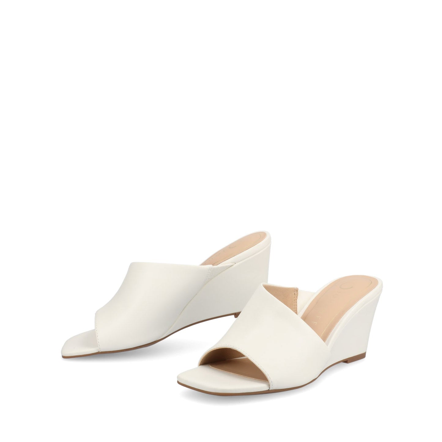 Journee CLEMENTINE WEDGE SANDALS - White
