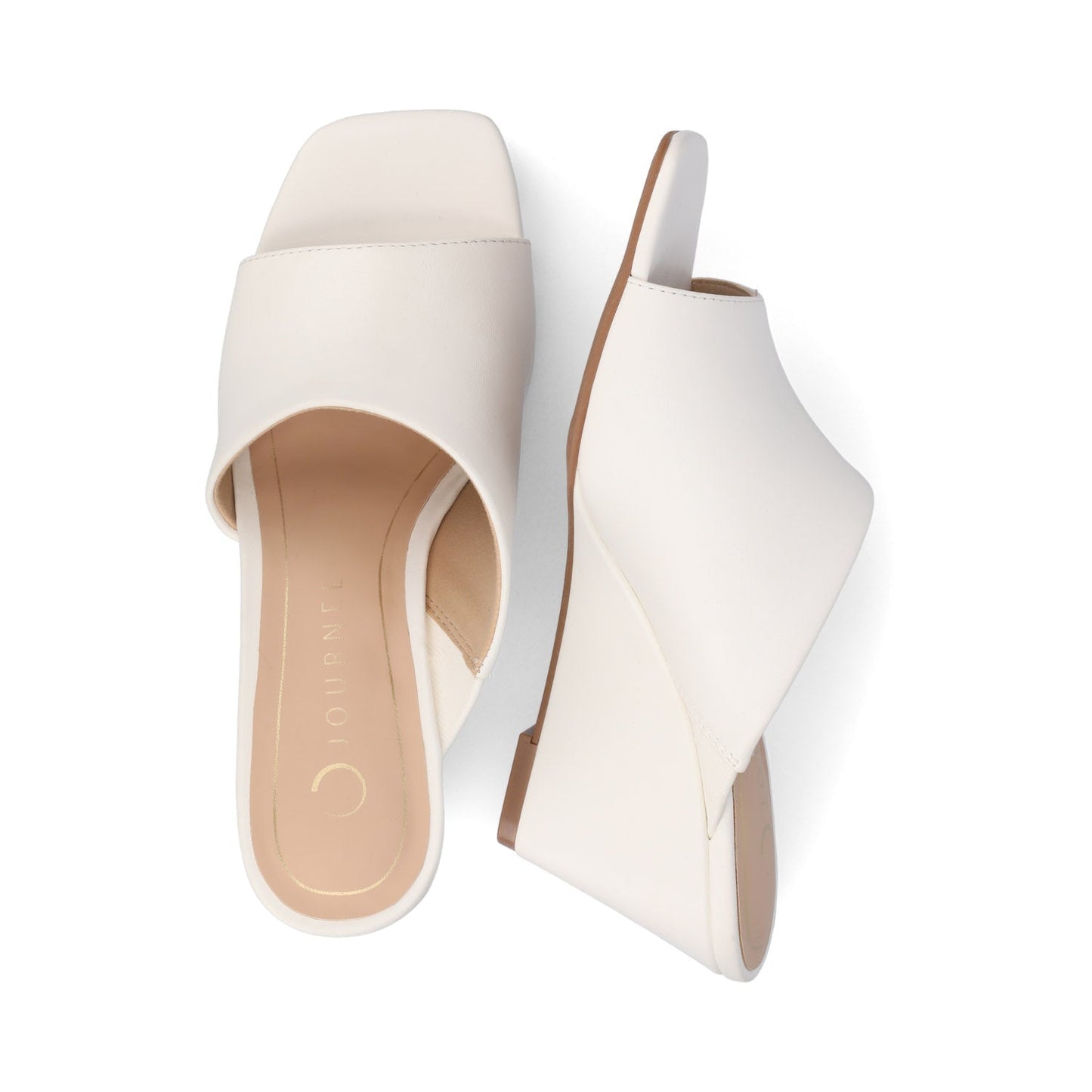 Journee CLEMENTINE WEDGE SANDALS - White