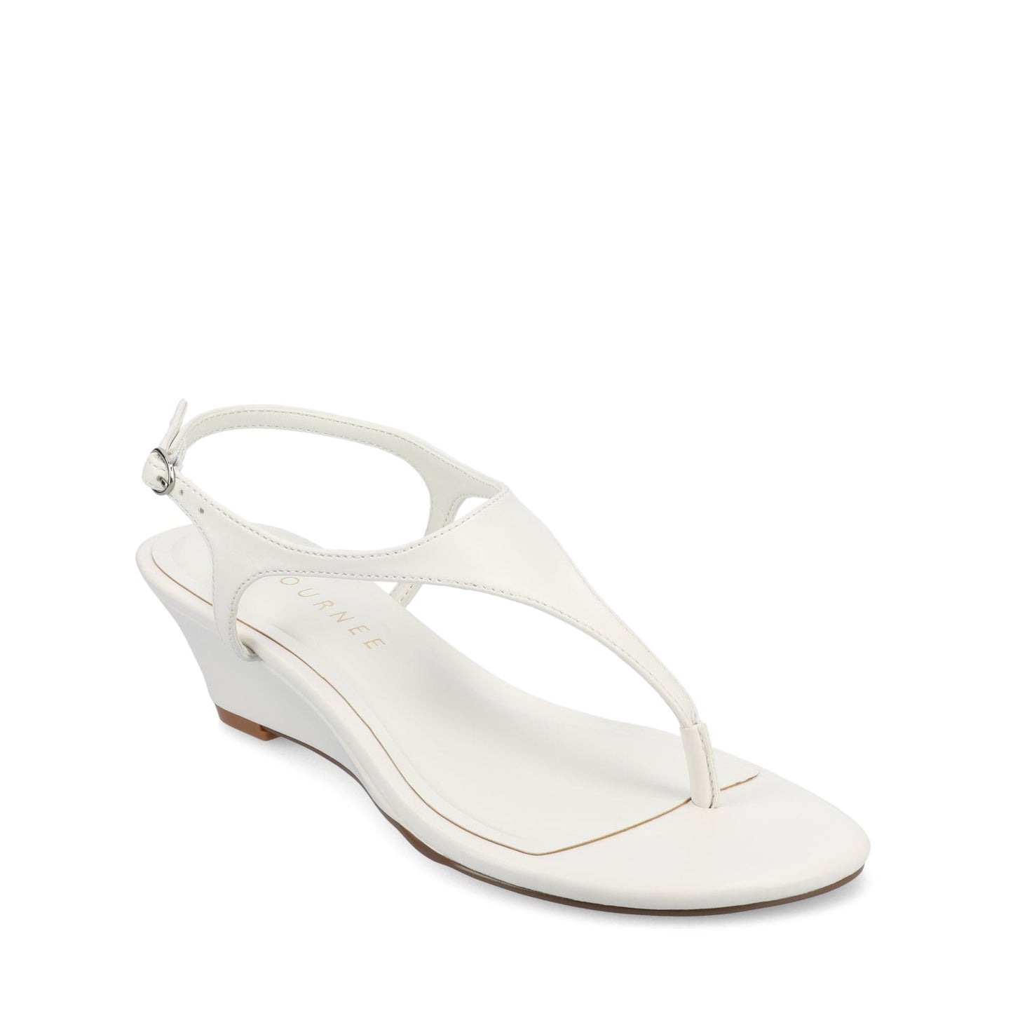 Journee KATHRYN WEDGE SANDALS - White