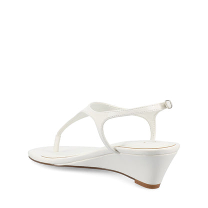 Journee KATHRYN WEDGE SANDALS - White
