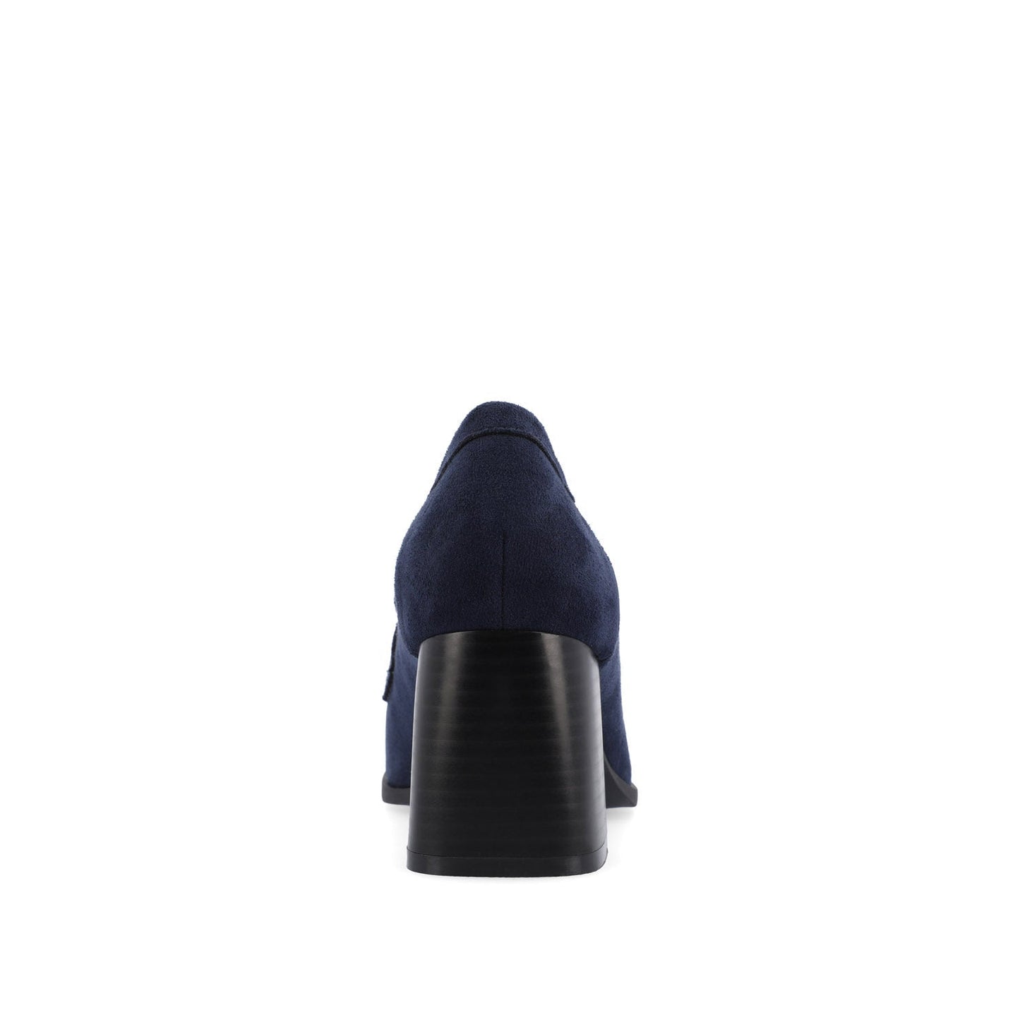 Journee MALLEAH BLOCK HEEL LOAFERS - Navy Nubuck