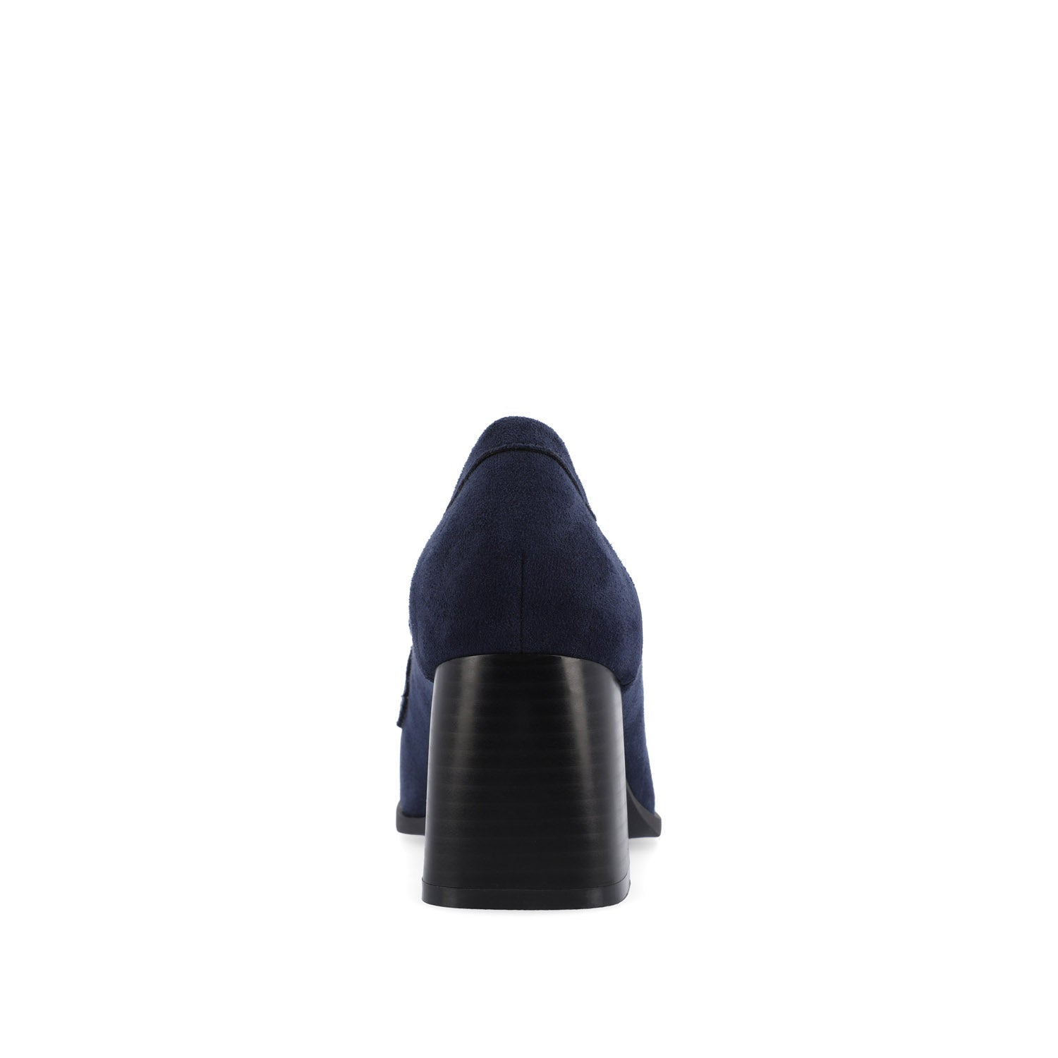 Journee MALLEAH BLOCK HEEL LOAFERS - Navy Nubuck