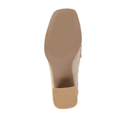 Journee MALLEAH BLOCK HEEL LOAFERS - Navy Nubuck