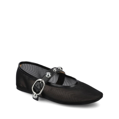 Journee NAVEAH BALLET FLATS - Black Mesh