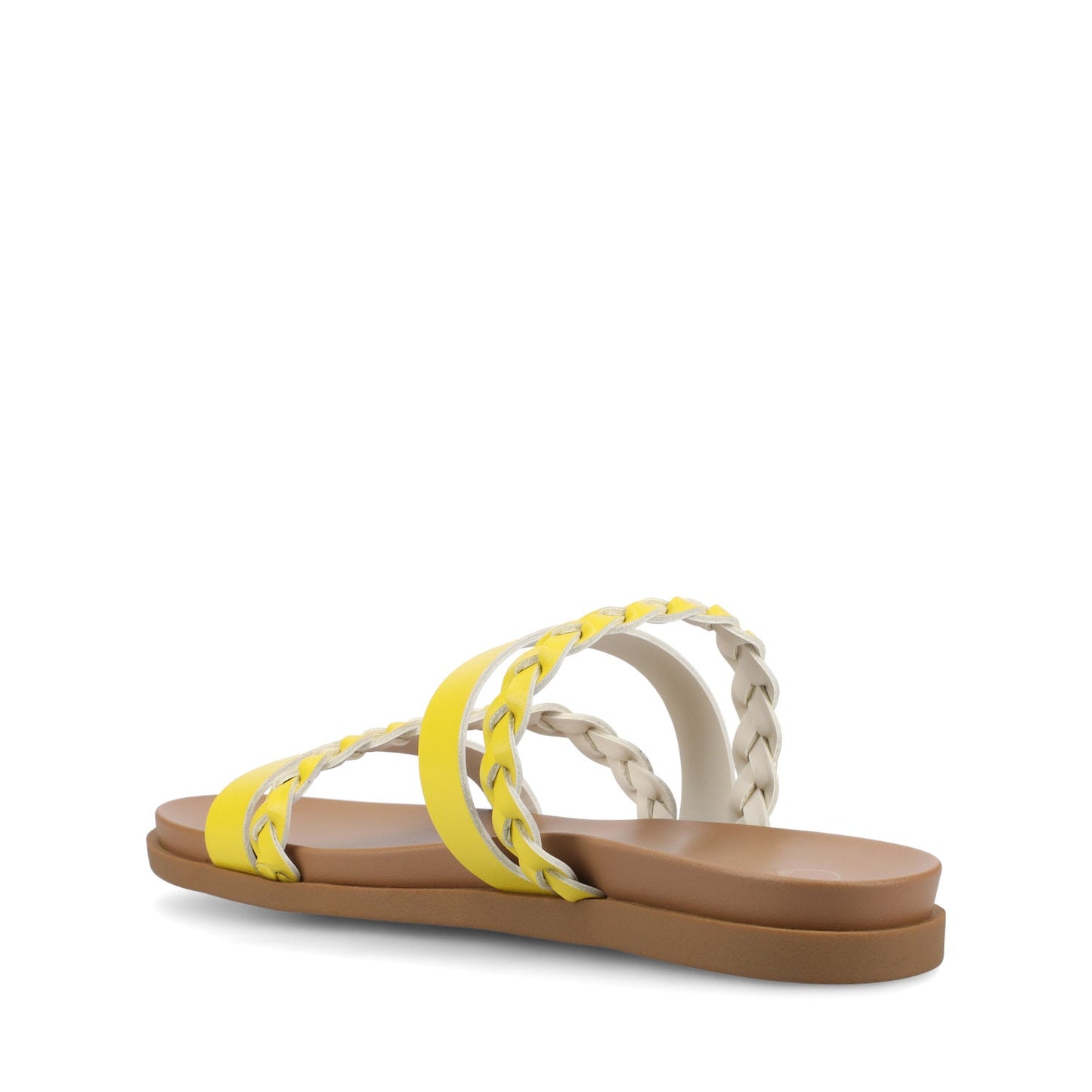 Journee COLETTE SLIDE SANDALS IN VEGAN LEATHER - Mango