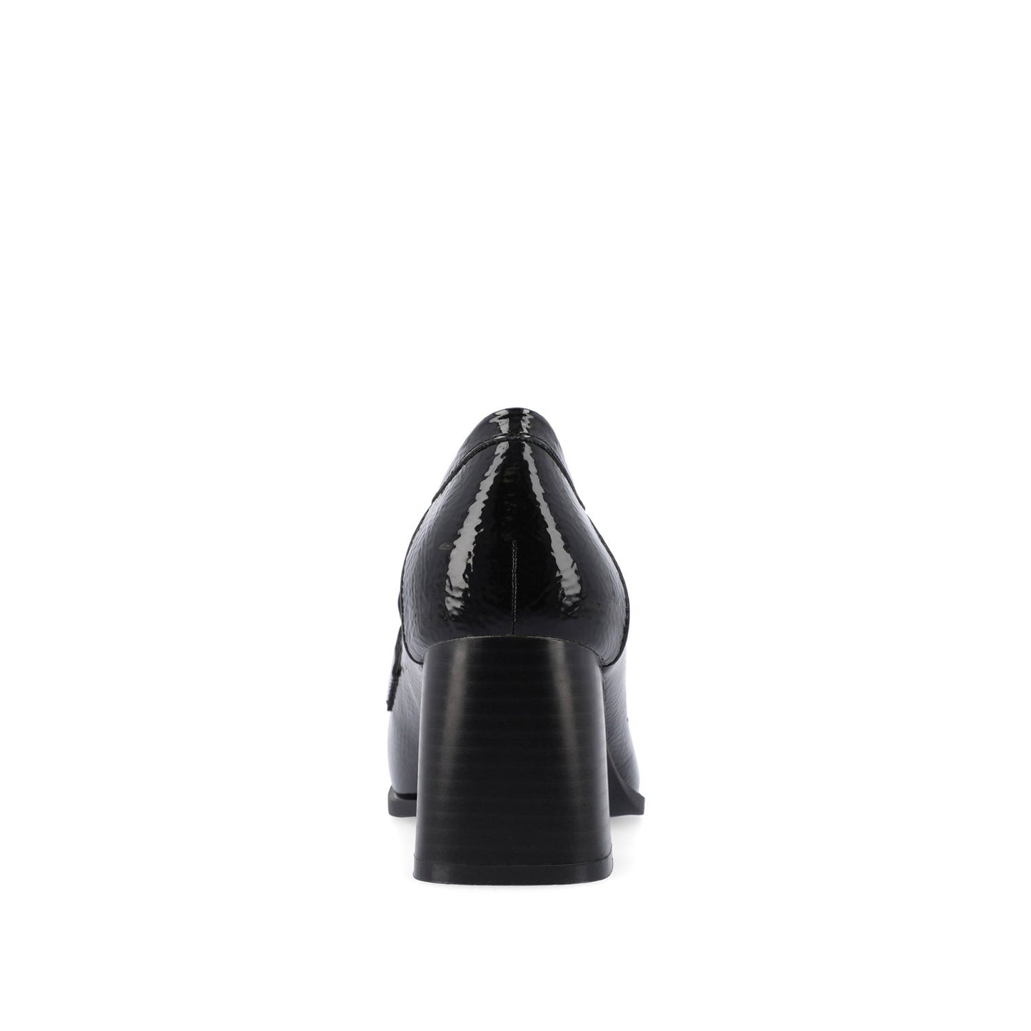 Journee MALLEAH BLOCK HEEL LOAFERS - Patent Black