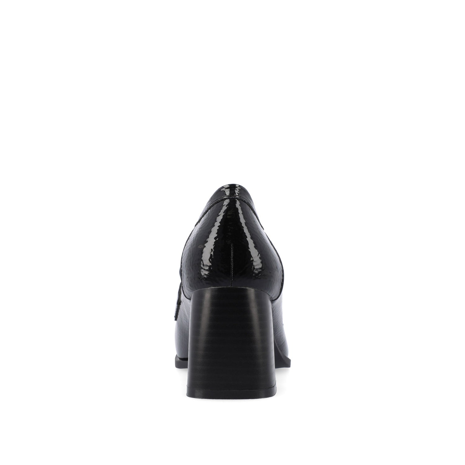 Journee MALLEAH BLOCK HEEL LOAFERS - Patent Black