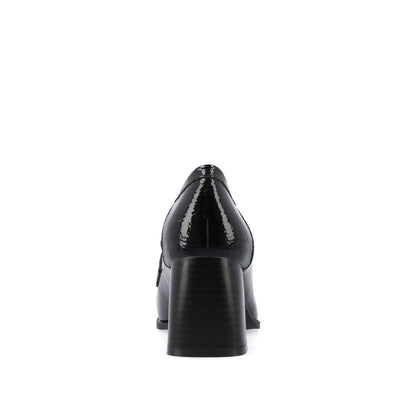 Journee MALLEAH BLOCK HEEL LOAFERS - Patent Black