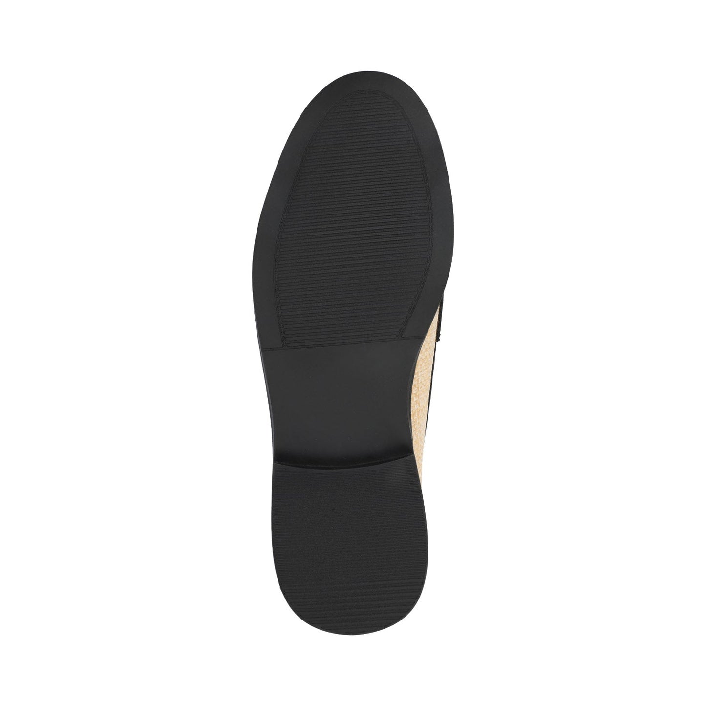 Journee BROOKS PENNY LOAFER - Black/Natural Raffia