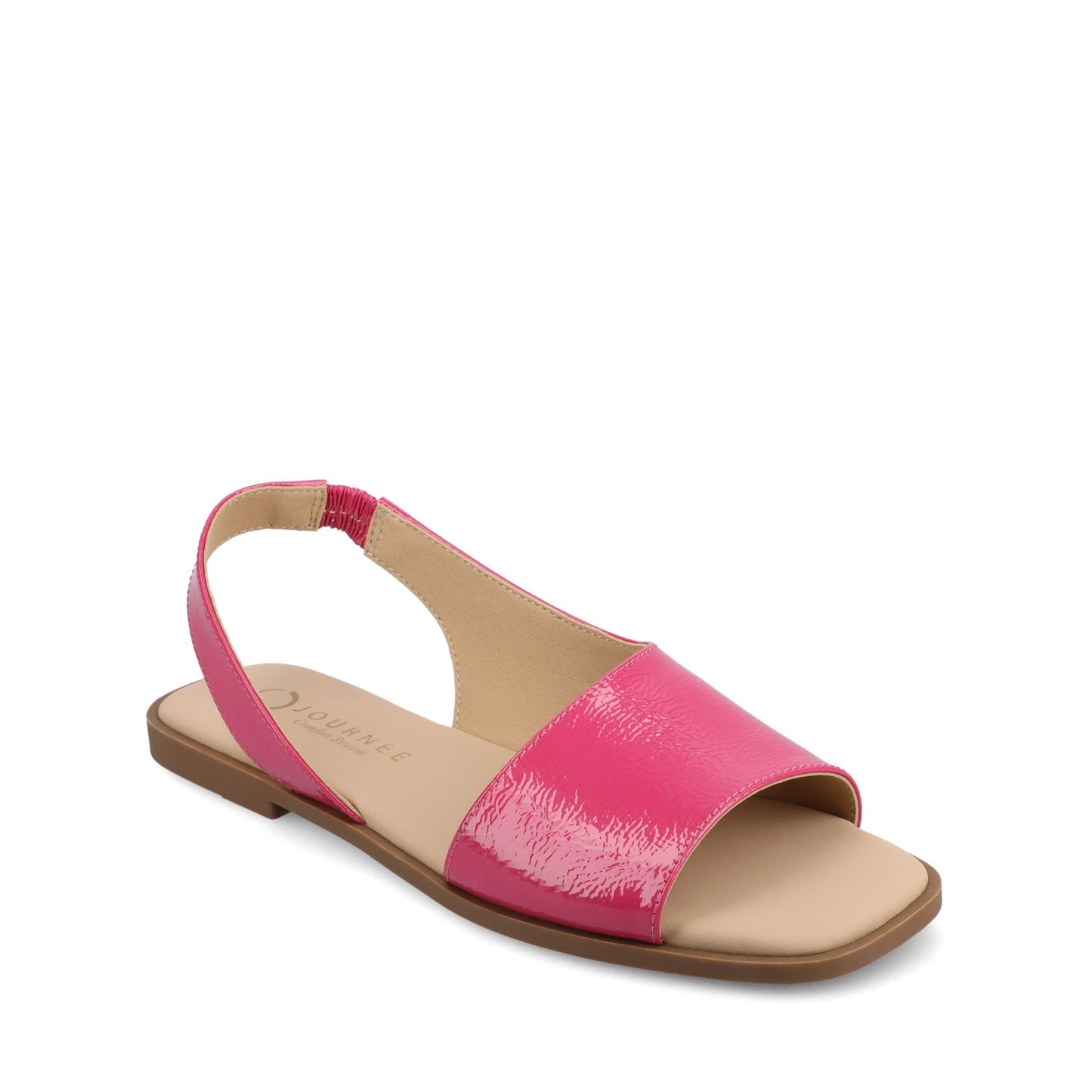 Journee BRINSLEY CUTOUT SANDALS IN PATENT - Hot Pink