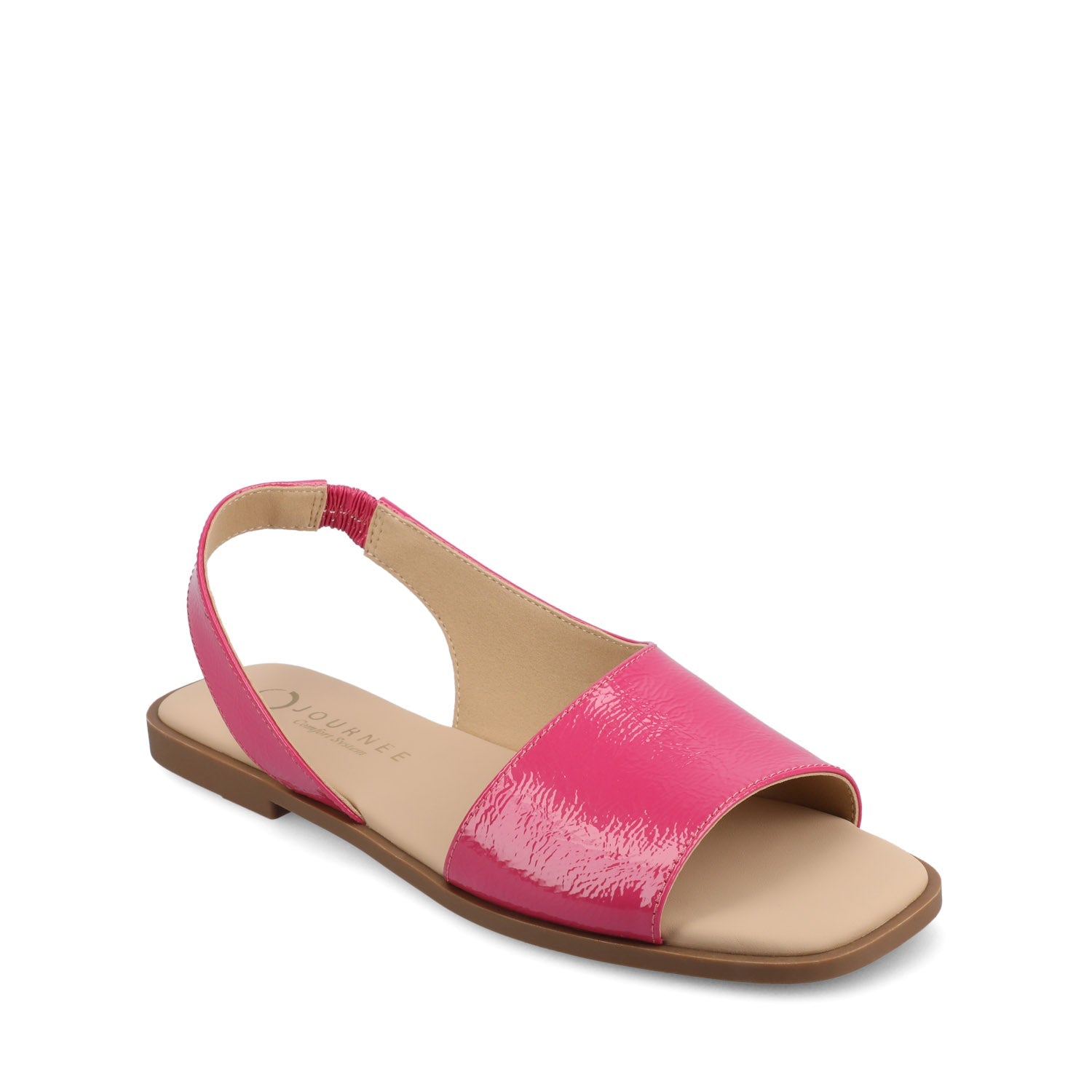 Journee BRINSLEY CUTOUT SANDALS IN PATENT - Hot Pink