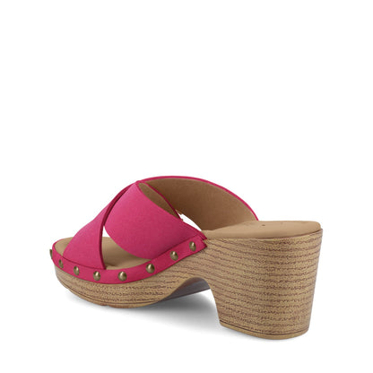 Journee SILVANA CLOG SANDALS - Hot Pink