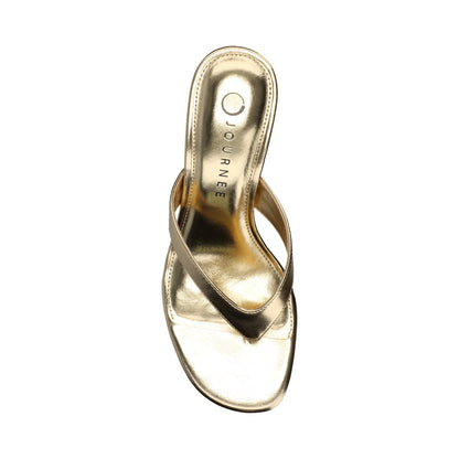 Journee DANIELLE FLIP FLOP SANDALS - Gold