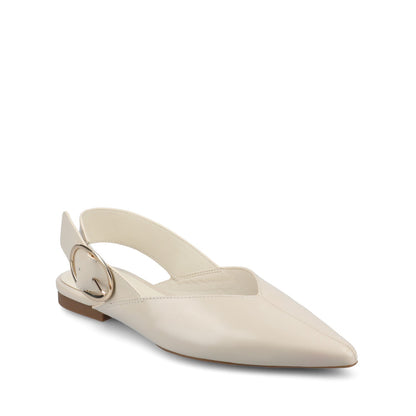 Journee JACQUELINE SLING BACK FLATS - Bone