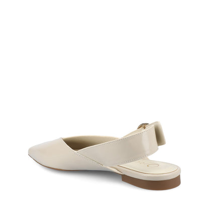 Journee JACQUELINE SLING BACK FLATS - Bone