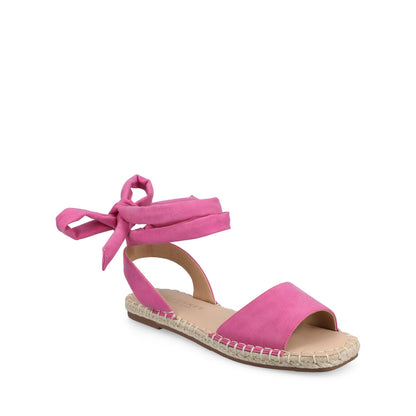 Journee EMELIE MULTI STRAP ESPADRILLE SANDALS - Hot Pink