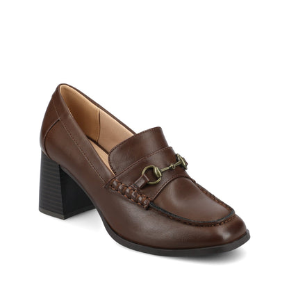 Journee AISHA MOC TOE PUMPS - Chocolate