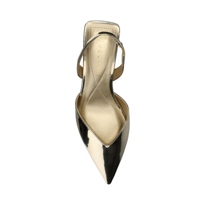 Journee FALLON SLING BACK HEELS - Gold