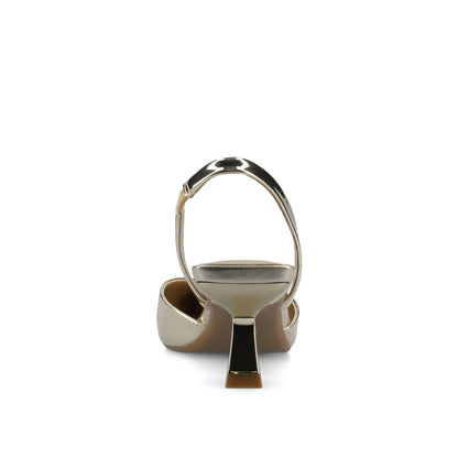 Journee FALLON SLING BACK HEELS - Gold