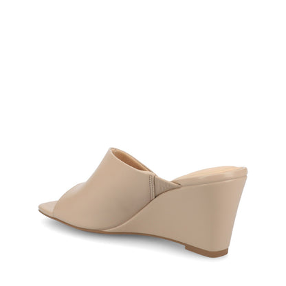 Journee CLEMENTINE WEDGE SANDALS - Taupe