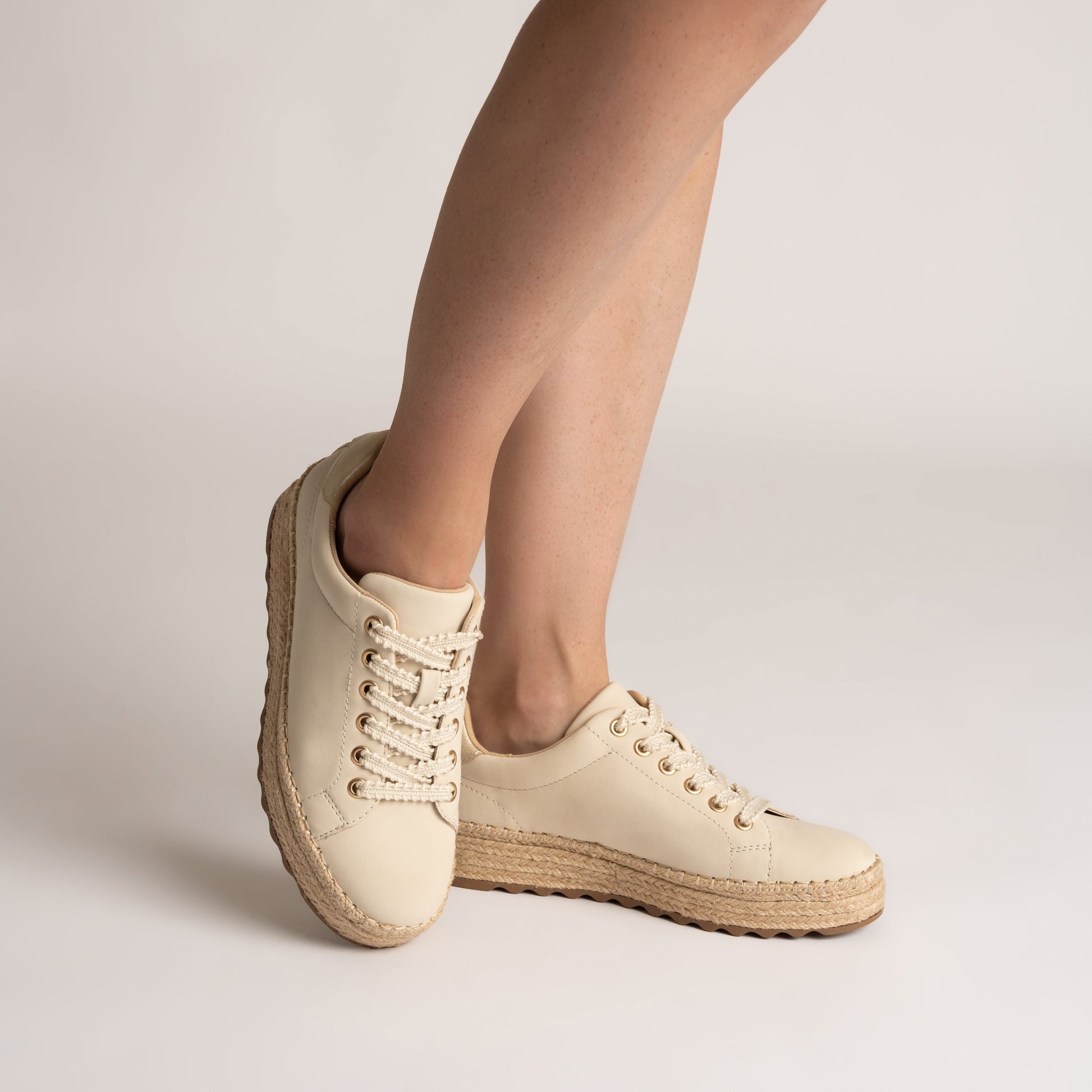 Journee COSIMA ESAPDRILLE SNEAKERS - Bone/Gold