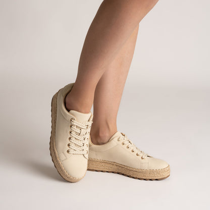 Journee COSIMA ESAPDRILLE SNEAKERS - Bone/Gold