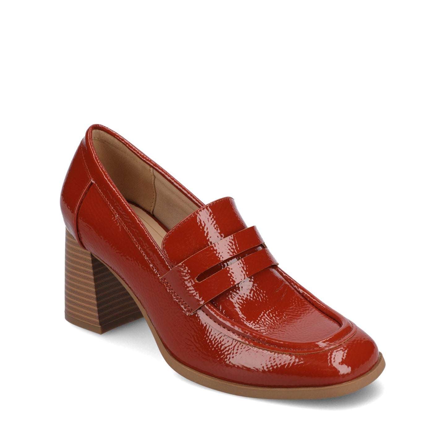 Journee MALLEAH BLOCK HEEL LOAFERS - Rust