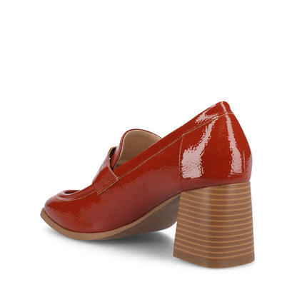 Journee MALLEAH BLOCK HEEL LOAFERS - Rust