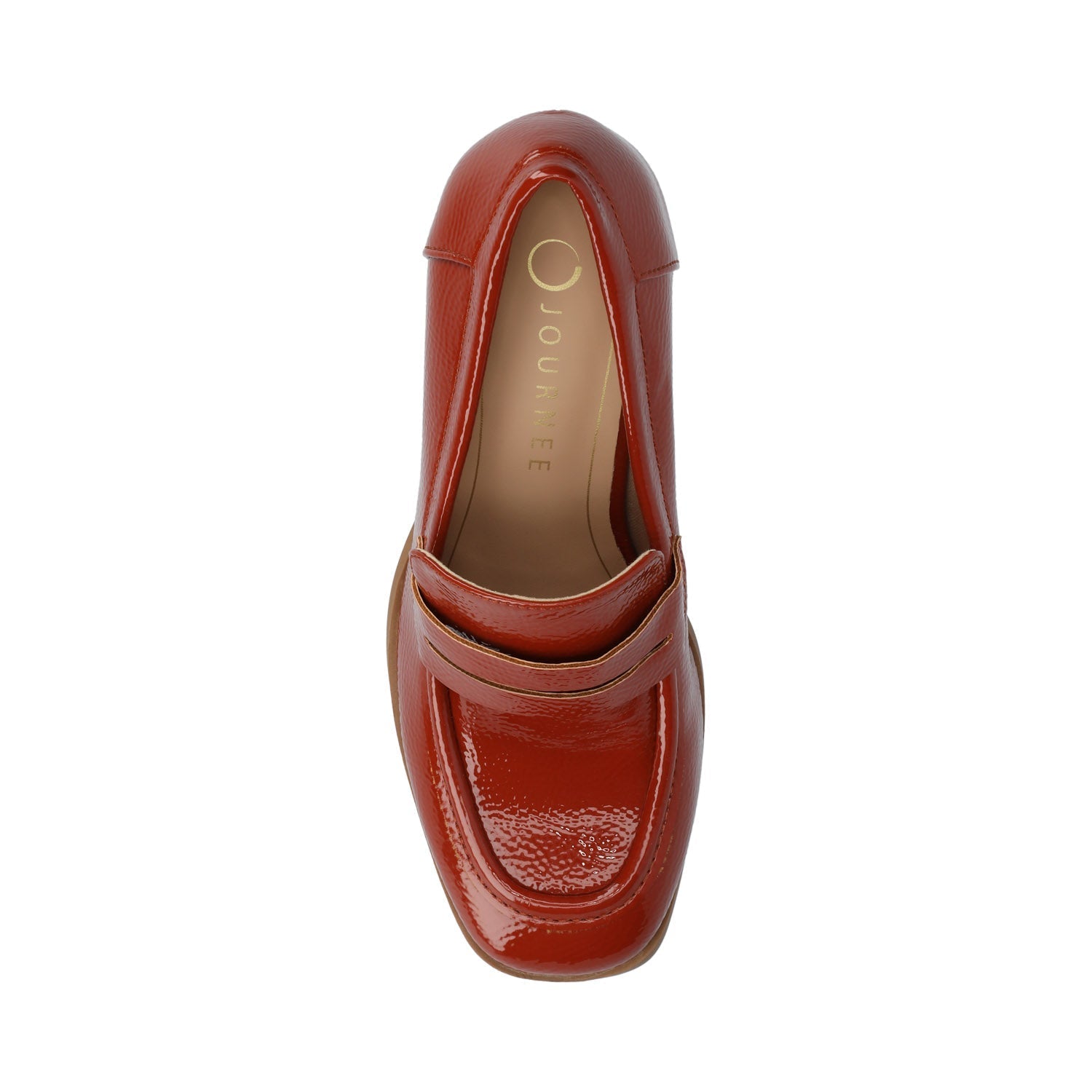 Journee MALLEAH BLOCK HEEL LOAFERS - Rust
