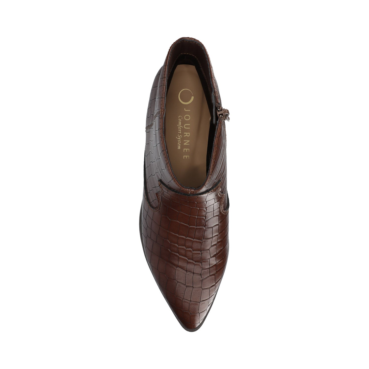 Journee TALIAH WESTERN ANKLE BOOTIES - Brown Croco
