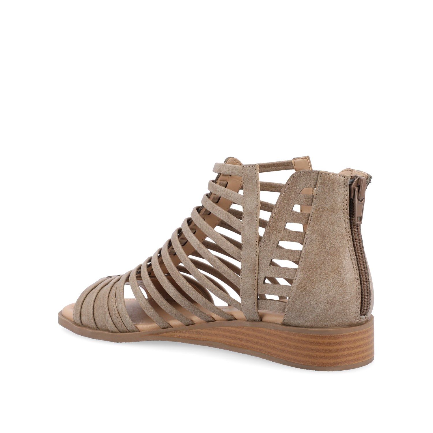 Journee DELILAH GLADIATOR SANDALS IN VEGAN LEATHER - Tan