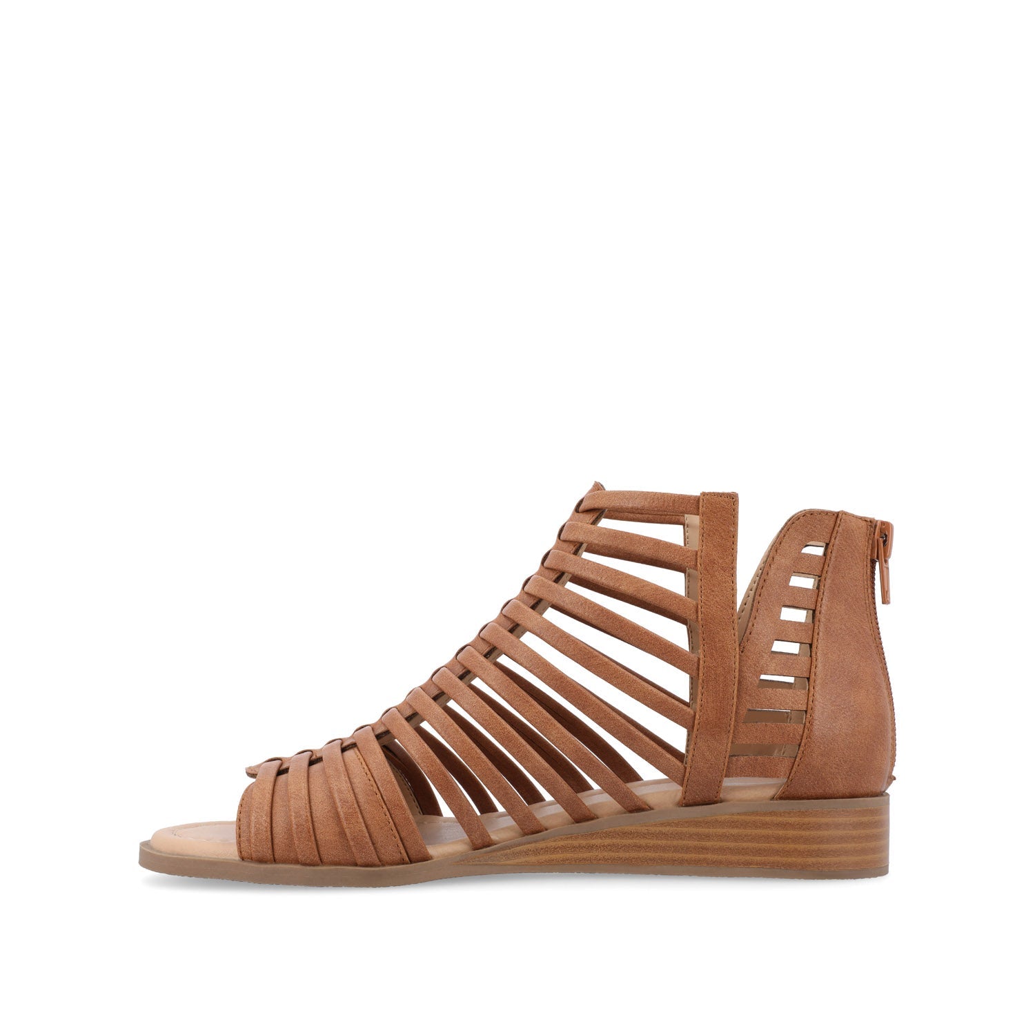 Journee DELILAH GLADIATOR SANDALS IN VEGAN LEATHER - Brown