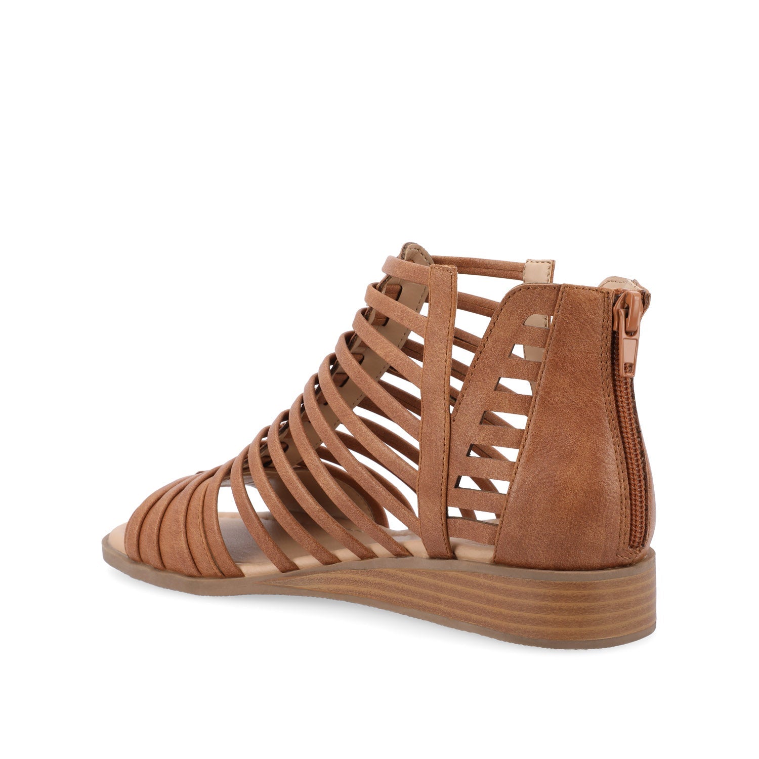 Journee DELILAH GLADIATOR SANDALS IN VEGAN LEATHER - Brown