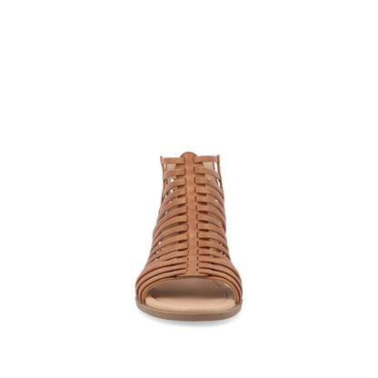 Journee DELILAH GLADIATOR SANDALS IN VEGAN LEATHER - Brown
